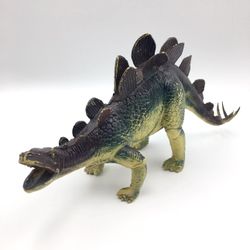 Vintage 1986 Stegosaurus Dinosaur Hard Rubber Toy Figurine 15” - Dor Mei Toy Co.