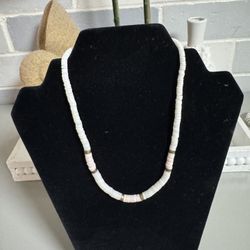 Elegant White and Pink Necklace