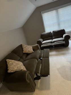 Reclining Sofa and Loveseat Set