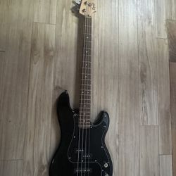 Squier P Bass by Fender Black Bass Guitar