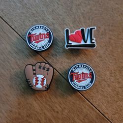 Lot Of 4 Minnesota Twins Croc Charms 