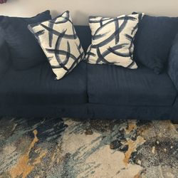 Navy Blue Loveseat 