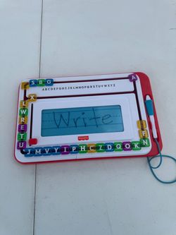 Vintage Fisher-Price Think & Learn Alpha SlideWriter Magnetic Drawing Tablet