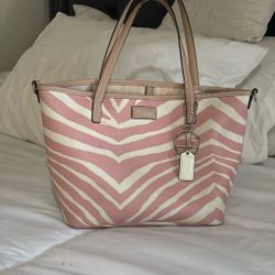 zebra print coach purse