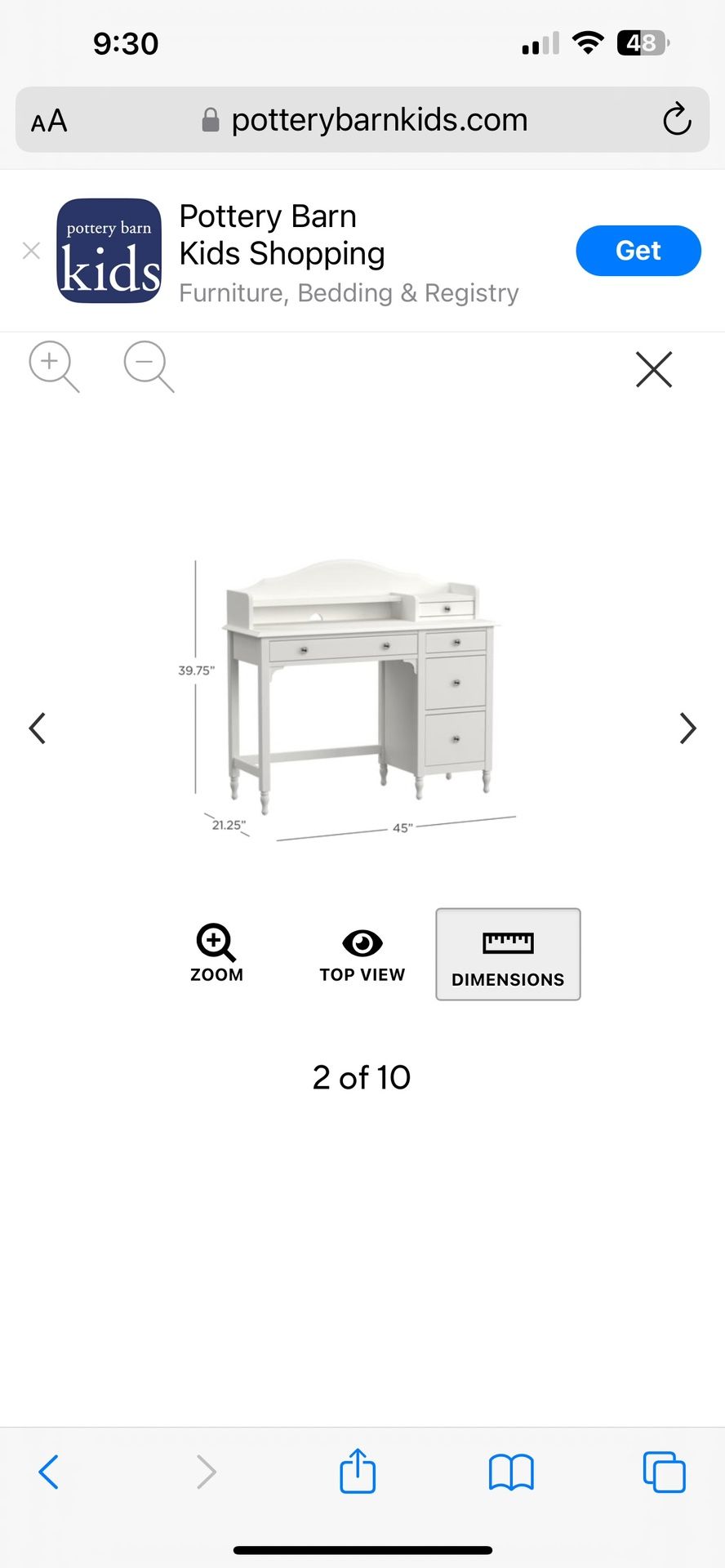 Pottery Barn Kids Juliette Desk!