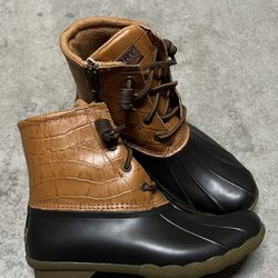 NEW Sperry Saltwater Croc Duck Rain Boots