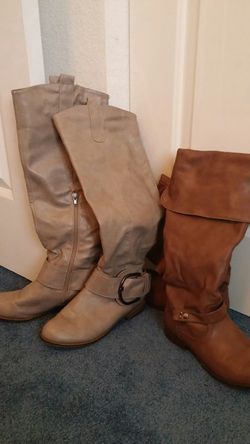 Leather boots 6&half.