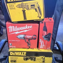 Dewualt And Milwaukee Corded Tools 