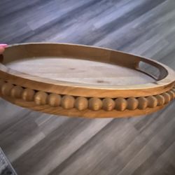 Round Wooden Tray 