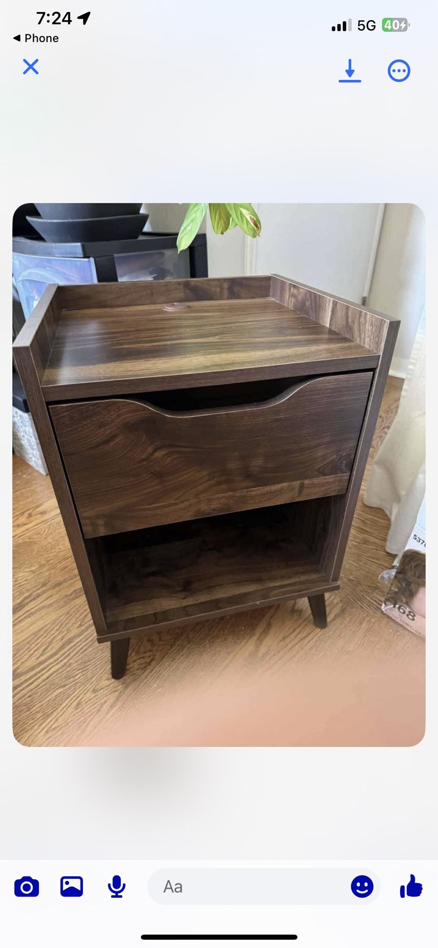 Bedside table end table side table with storage