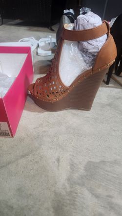 Beige Platform Peep Toe