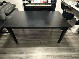 Black rectangle dinner table for 4-6