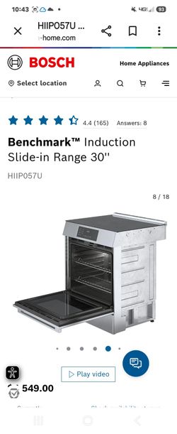 30' Bosch Induction Electric slide in Range (Brand New)
