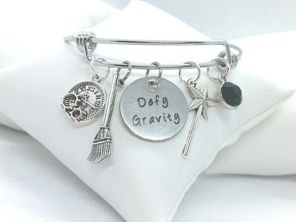 Defy Gravity Bracelet, Wicked Musical, Witch OZ Charms