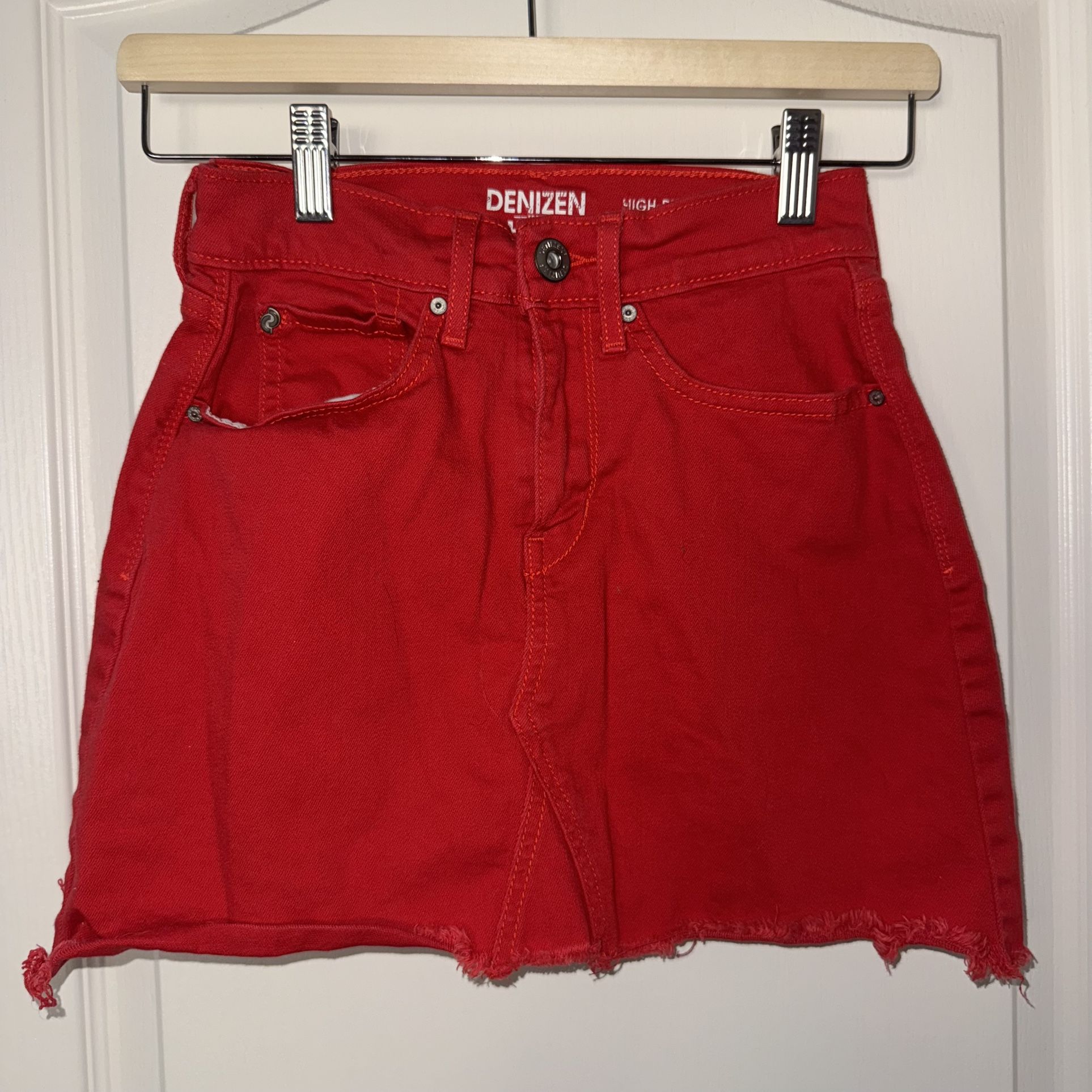 Denizen Levi’s Red Mini Denim Skirt