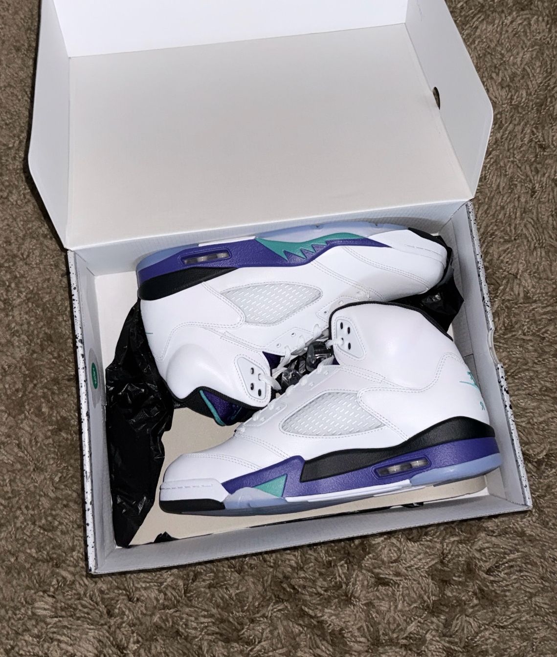 Jordan 5 Retro Grape Size 10.5 Men Brand New 