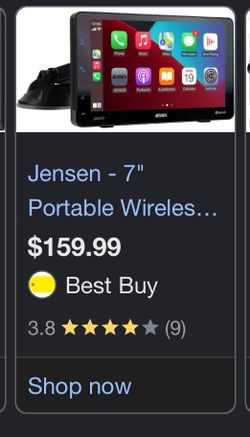 Jensen 7” carplay + speed apple charger connected to it