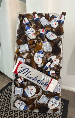 Michelob Ultra Beer Bottle Resin Art Panel