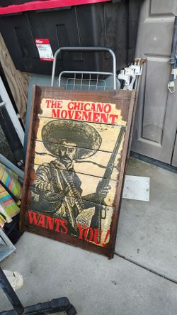 Big Poncho Villa wooden picture