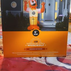 6 FT LED Halloween animated Inflatable Werewolf Decoration 