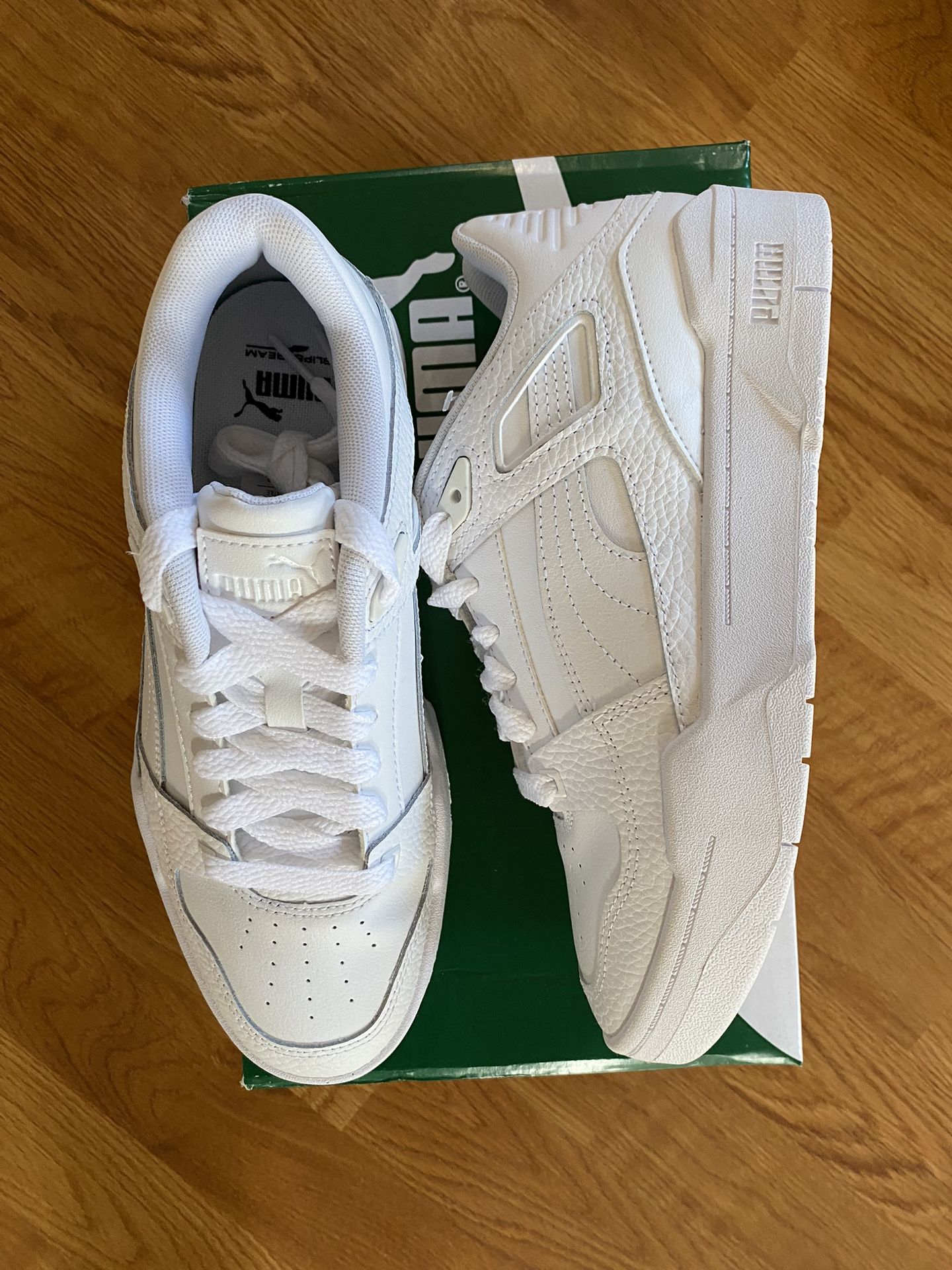 New Youth Boys Girls Puma Sz 6.5 White Shoes