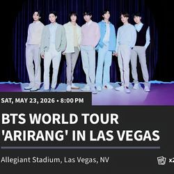 BTS tickets - Las Vegas - May 28, 2026