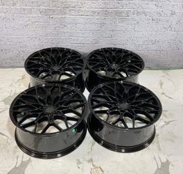 19x9” Gloss Black Wheels Fits BMW 5X120 1000M Style