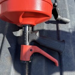 Rigid Power Spin+ 1/4 in. x 25 ft. Hybrid Drain Cleaning Snake Auger Manual or Drill Operated Home Shop Garage Job site Work Tool Bathroom Kitchen Pip