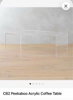CB2 Peekaboo Acrylic Coffee Table
