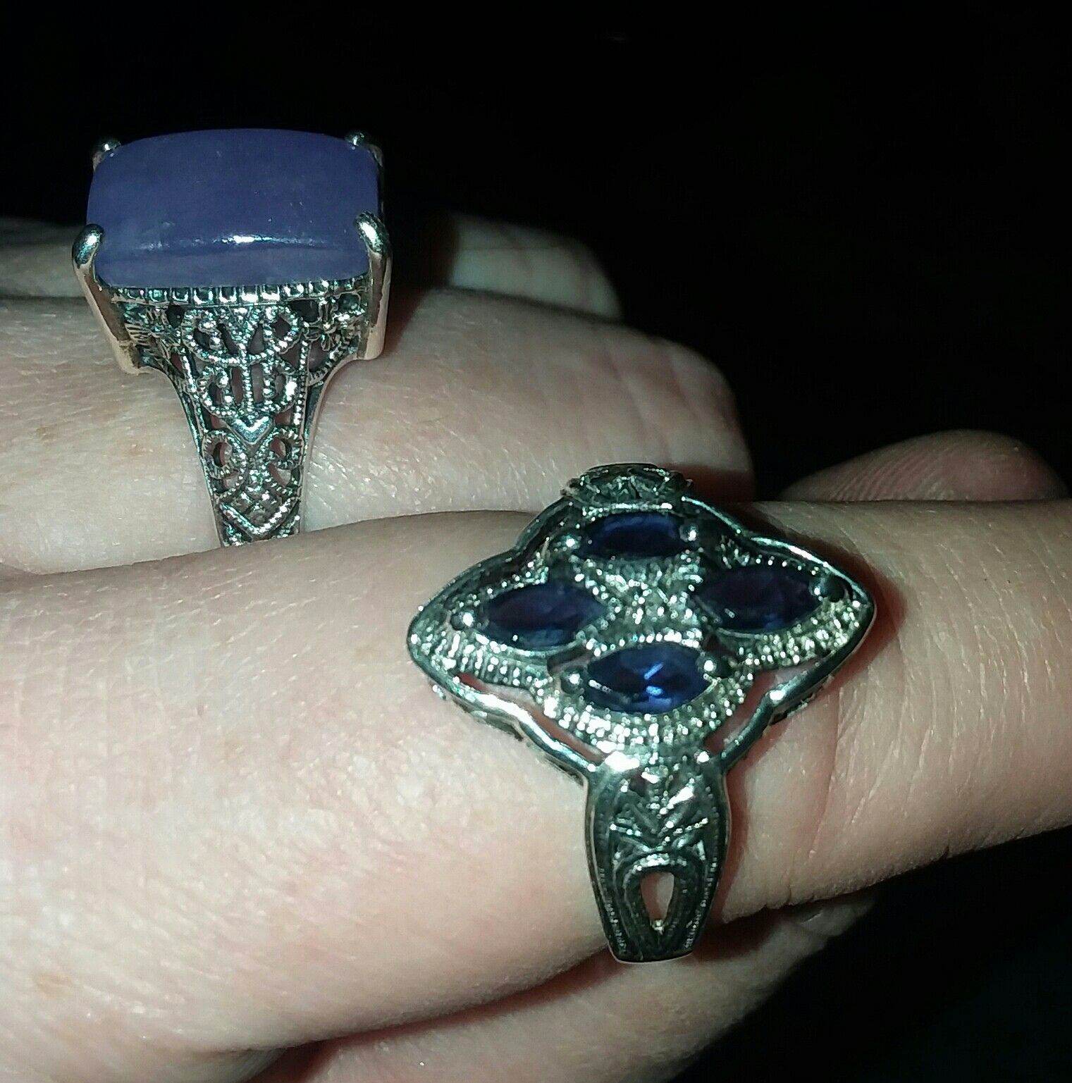 Size 9 sterling silver rings $10 each