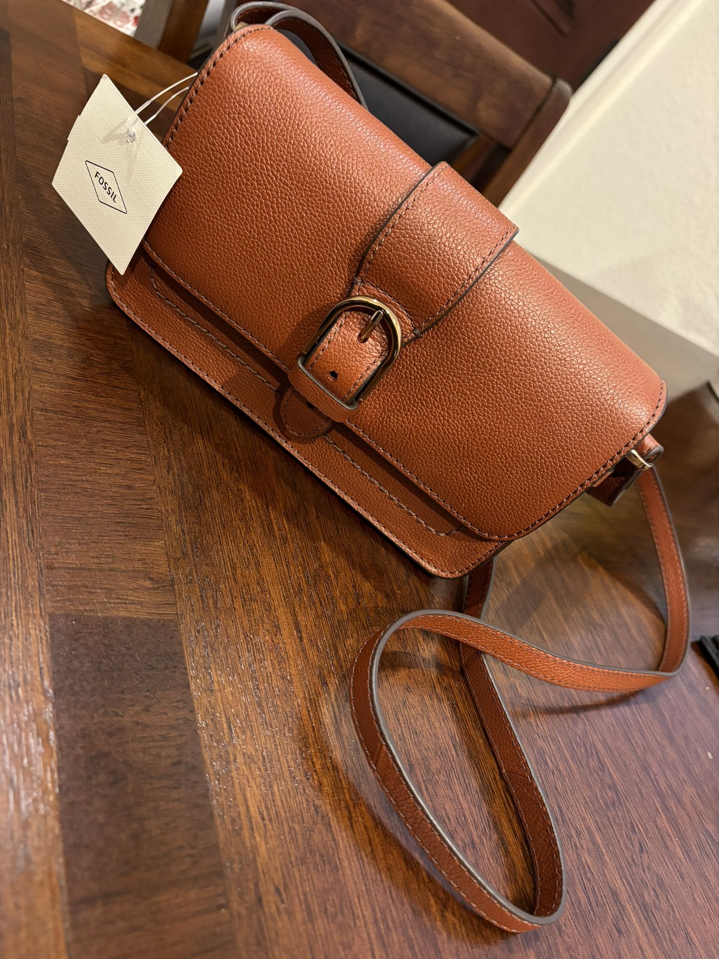 Fossil Zoey Crossbody Umhängetasche Aus Leder - 19,7x11,4x3,8 Cm, Mit 8 Kartenfächern & Reißverschlussfach