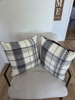 Black/ white reversible trow Pillows