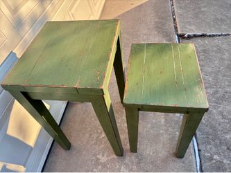 Adorable rustic tables $45 both