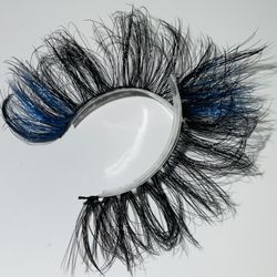 XL BLUE ANIIME COLORED END MID FULL LASHES 