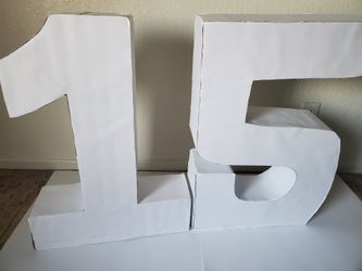 cardboard numbers