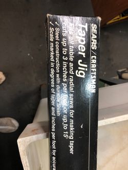 Sears taper jig