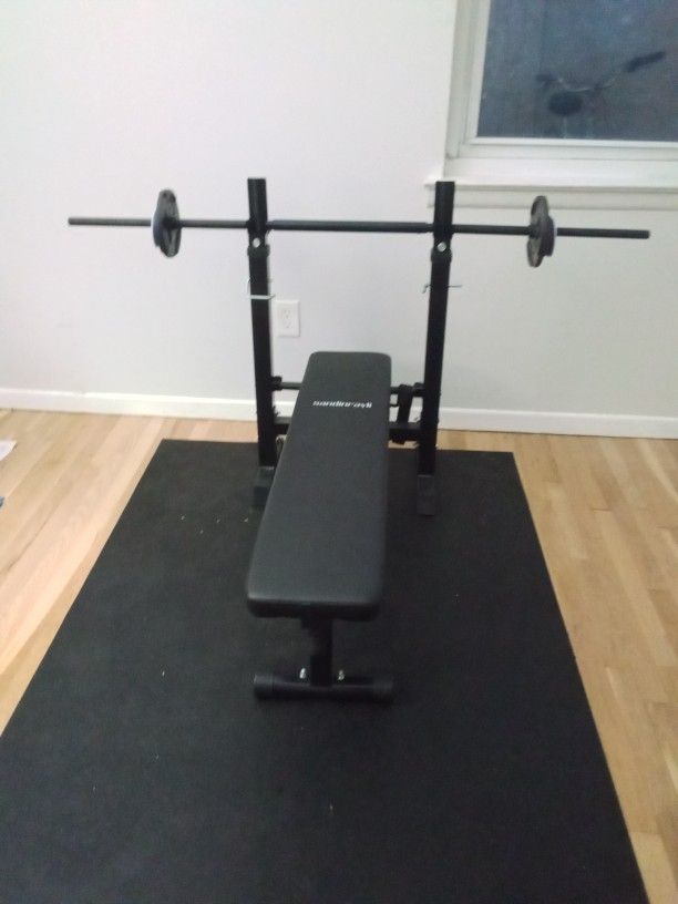 Adjustable Weight Bench With Squat Rack