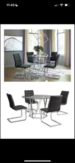 Round Glass Table 5 Piece Set