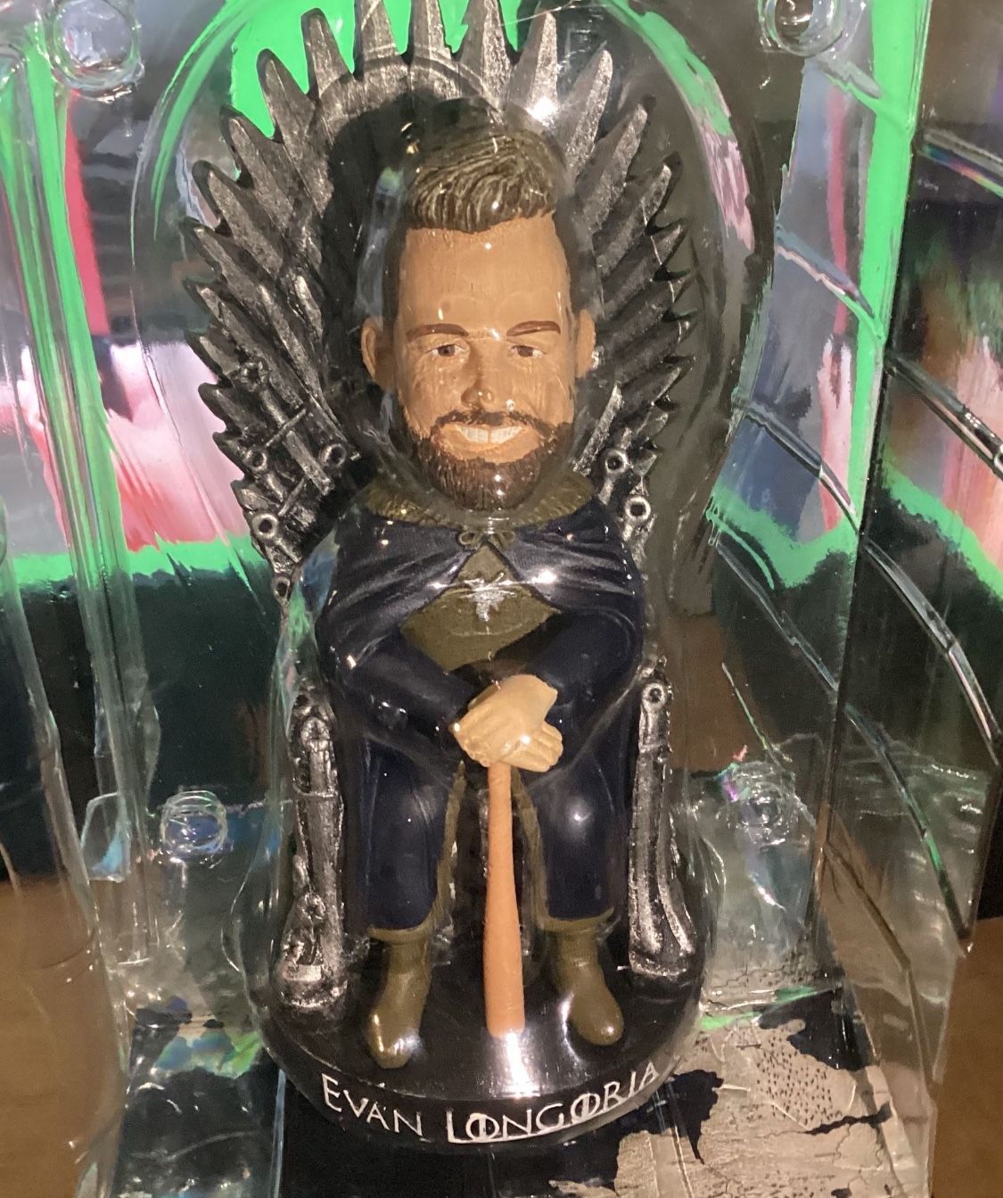 Evan Longoria MLB Tampa Bay Rays Game Of Thrones Iron Throne Bobble Head + Flag