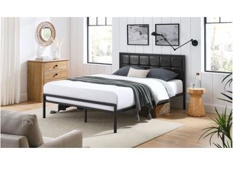 Twin bed frame with mattress