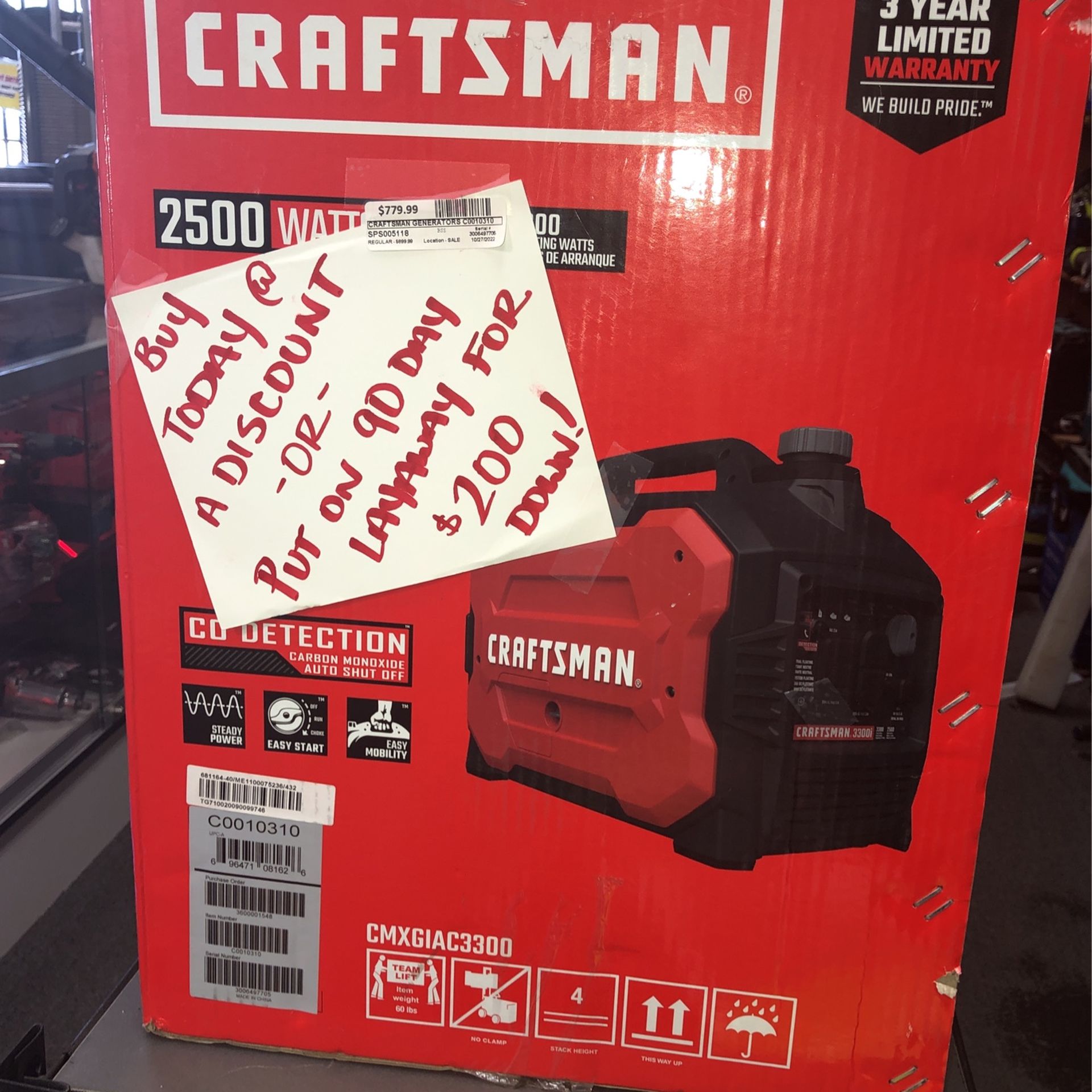 Craftsman Generator 2500 Watts for Sale in Hesperia, CA OfferUp