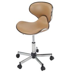 Office chair faux leather and silver