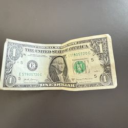 2017A $1 print ink error Bleed #8