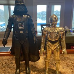 Vintage 12 Inch Star Wars Darth Vader And C3po