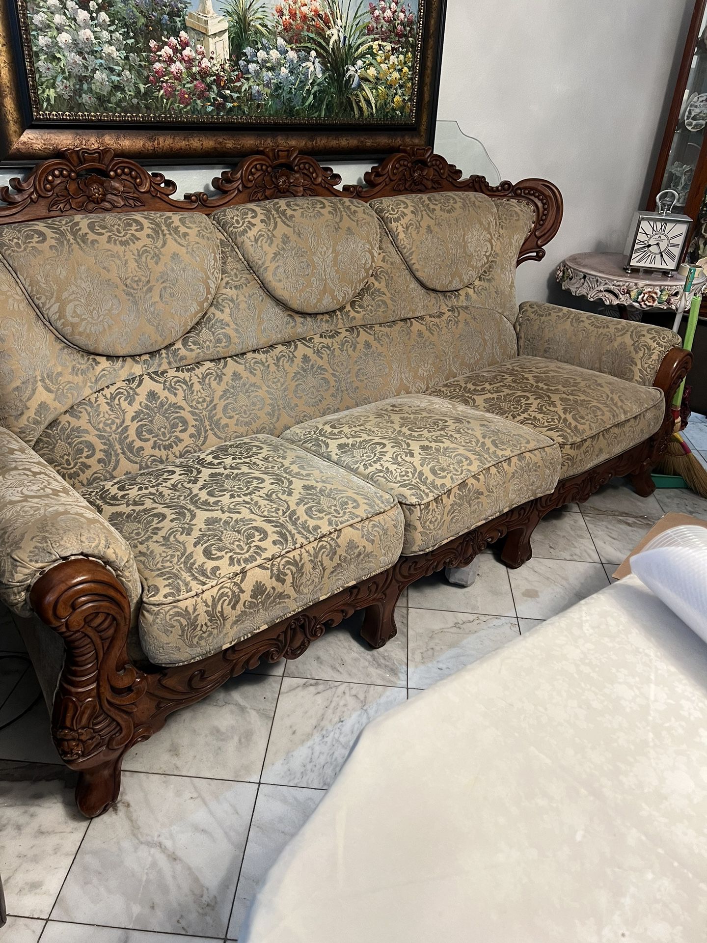 Real Wood 2 Set Couch