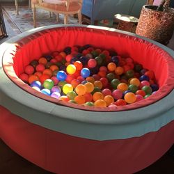 Ball Pit Toddler Kids Baby Clean Red Foam Round Toy Toys Indoor Sensory Soft Play Montessori