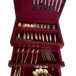 VGT WM Rogers REINFORCED plated IS wooden box 51 piece