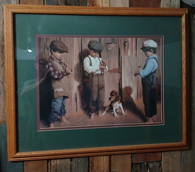 Large Mat Finish Wood Framed Picture