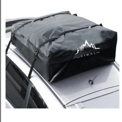 Himal Car Rooftop Cargo Carrier,15 Cubic Feet Heavy Duty Waterproof Vehicle Soft-Shell Rooftop Bag with 8 Straps and 2 Zippers, Fits All Vehicles with