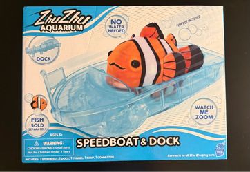 John Adams Zhu Zhu Pets | Zhu Zhu Aquarium Speedboat and Dock Playset (New)